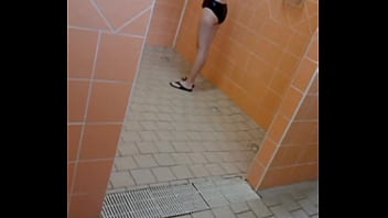 My first public outdoor in a swimming pool