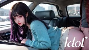 a respectable man picked up an asian girl on the road and fucked her in his car [ai]