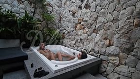 We felt comfortable in the bathtub until she asked to have sex with me