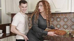 Tanya Foxx gives a hot blowjob and wanks her big boobs