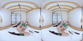 VIRTUAL TABOO - Tied Onix Babe Pleasuring Herself