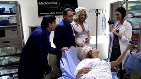 dylan ryder, alanah rae and natasha marley all cum during a wild orgy