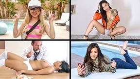 Little Asian Cuties Compilation Feat. Ember Snow, Honey Gold, Lulu Chu & Vina Sky - TeamSkeet