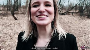 Social Experiment Ended For Presenter With Cum In Her Pussy