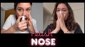 Intense Nose Blowing & Spray Tease