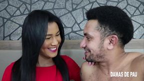 Transex ninfeta descoberta pelo amigo dotado, grava sua  primeira cena porno. Esteefany Sampaio