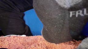 Putting Lotion On Daddys Feet
