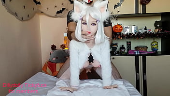 Cute Sex Love Doll Fuck Halloween Werewolf Cosplay Amateur Home made Tight gripping pussy creampie anal