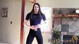Sky Champagne and Compression Dude worship young black twink feet and ass