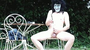 naked outdoor screwdriver with spoon in cock masturb ejac