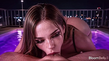 Horny pregnant beauty takes intense deep penetration [AI]