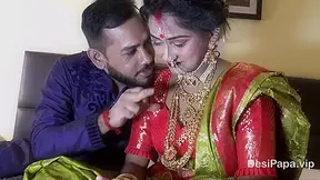 Newly Married Indian Chick Sudipa Hardcore Honeymoon First night sex and creampie - Hindi Audio