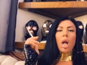 TS VIPER AMBER GOLD BOOT WORSHIPPING SMOKING 120 MM CREAM CUMSHOT