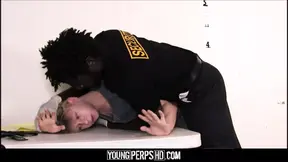 Straight Blonde Twink Perp Rough Fuck From Black Gay Officer