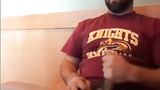 Bearded Bro Public Jerk Off in A Coffee Shop 8