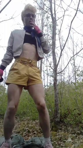 Sissy fag Jes public park