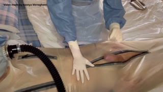 Doctor does a very DEEP examination of her patient