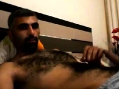 Hairy Horny Daddy Strokes His Big Cock