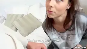 Dark Hair Girl Blowing Cock For Cash 1