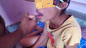 Indian sucking teen stepsister pussy cannot resist cum in mouth