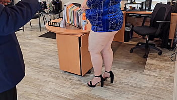My boss couldn&#039_t keep his hands off my big ass on my first day - BBW SSBBW, big butt, big booty, huge ass, black cock cumming, big tits, big boobs, fat pussy, stranger fuck, Pawg Milf huge ass
