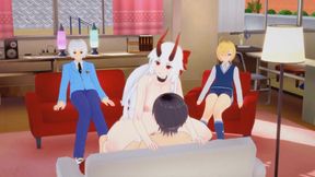 Anime 3D gangbang with Fate / Grand Order's Tomoe Gozen