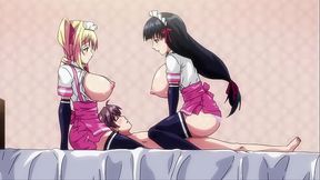 Perverted masseuses give their clients a happy ending - Mayohiga no Onee-san Ep 1