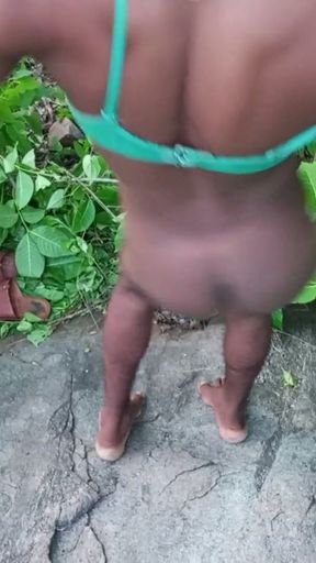 Forest outdoor jungle Beautiful leady romance.   Clip 2