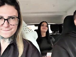 We called the candy vendor beauty from Farol! To be a porn actress and have great sex in our car! The nineteen-year-old accepted and we had great sex with her until that babe had a great climax.