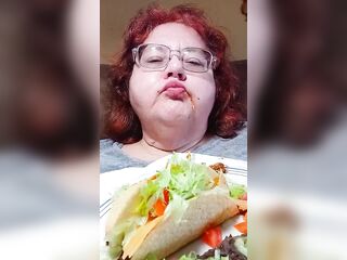 Ate a large meal homemade taco dinner