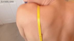 Tatted Hunk POV Face Fucks & Cresmpies a Cute Femboy in Lingerie