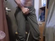 Hold up pee until desperation. Getting super horny from not being allowed to pee and enjoy selfplay.
