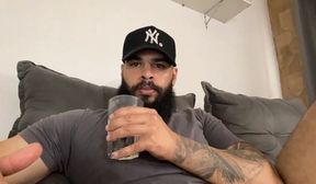 bearded guy with hairy dick and legs (jerk-off session)