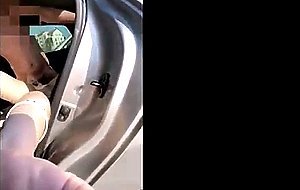 Beautiful chick in the car 1st part