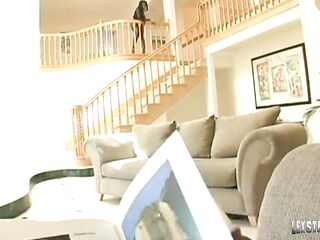 Wet black honey Kelly Starr brings her large titties and 40’ booty, Lexington Steele brings the lube and his 11’ BBC, ending in a facial in this super sexy ebony porn video! Full episode at LexSteeleXXX.com!