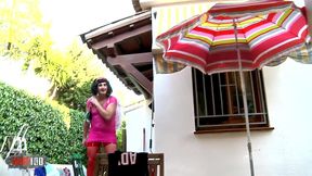 liz rainbow b. fucking and squirting by crossdresser perverted freak