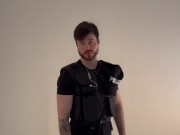 sock & boot handcuffed handjob from cop