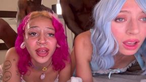 Cotton Candy Twins Switch BBC Boyfriends For A Sweet Surprise