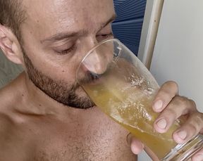 I piss and cum into my beer and drink it all.