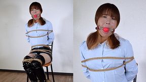 LT2 Cute Japanese Girl Lum Bound &amp; Gagged in Thigh High Boots Part2 (FasterDownload)