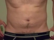 Underwear down, flashing my cock - flash striptease