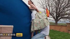 Naughty maid serves employer's cock and fucks a BBC while at work