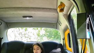 Hot Babe Stripping & Fucked In Taxi Cab By Hunk - Old Video Revamped