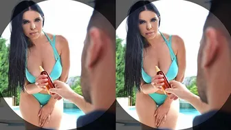 Busty Russian brunette Kira Queen fucks hard in POV VR scene