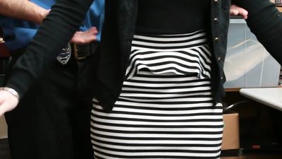 Jewelry stealing teen caught by security and fucked