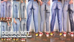 Trying to wet our jeans at the same time