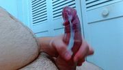 Chubby Bear Side View Close Up - Extremely Thick Sticky Creamy Load