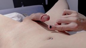 white femboy with smooth body and cute feet strokes his dick until cumming for you, watch this pearl white skin beauty that is so much better than common women - femboy dorian drake