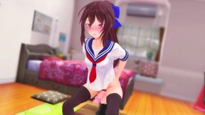 Hikari with Big Dildo futa Shemale