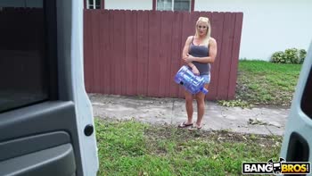 Blonde Bombshell Paris Knight Survives the Storm on Bang Bus